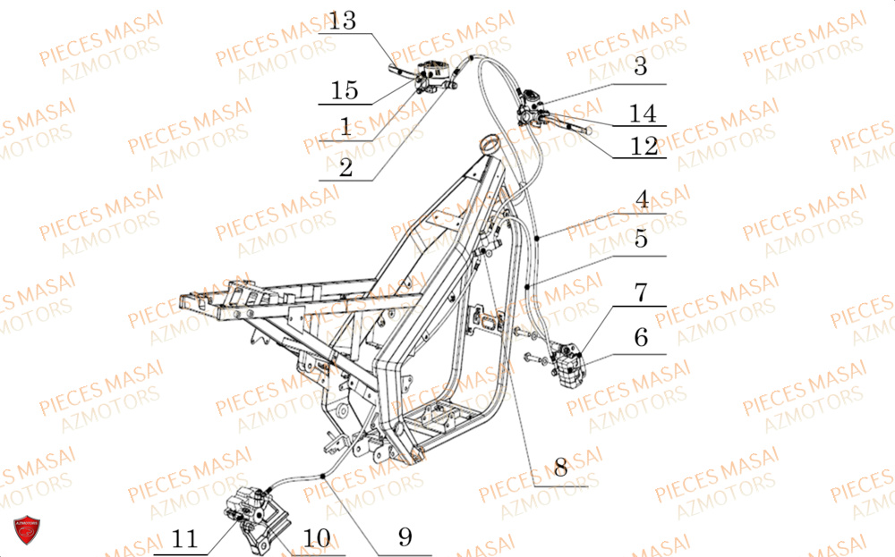 Systeme De Freinage MASAI Pièces Moto VISION 5K