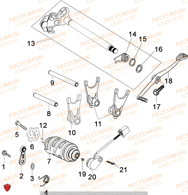 Barillet MASAI Pièces Moto SUPERMOTARD X-RAY 125