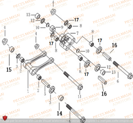 Biellette De Suspension MASAI Pièces Moto SUPERMOTARD X-RAY 125