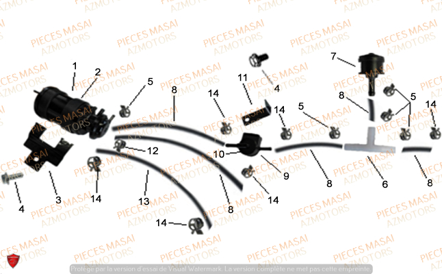 Canister MASAI Pièces Moto SUPERMOTARD X-RAY 125