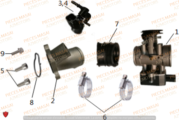 Debitmetre MASAI Pièces Moto SUPERMOTARD X-RAY 125