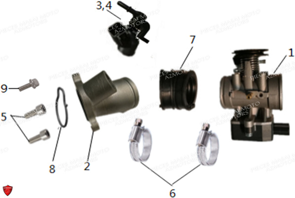 DEBITMETRE PIPE ADMISSION pour MASAI X-RAY 125