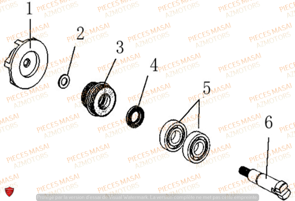 Pompe A Eau MASAI Pièces Moto SUPERMOTARD X-RAY 125