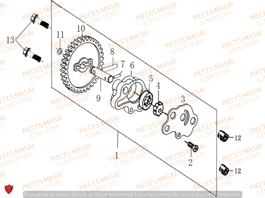 Pompe A Huile MASAI Pièces Moto SUPERMOTARD X-RAY 125