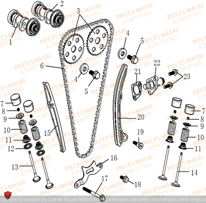 Soupapes MASAI Pièces Moto SUPERMOTARD X-RAY 125