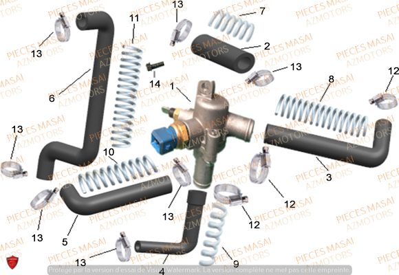 Thermostat MASAI Pièces Moto SUPERMOTARD X-RAY 125