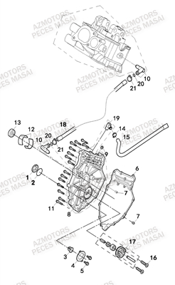 CACHE CARTER MOTEUR DROIT AZMOTORS MASAI X1000