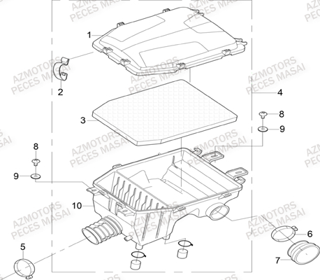 FILTRE A AIR AZMOTORS MASAI X1000