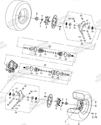 Roues Arriere MASAI Pieces SSV MASAI_X1000
