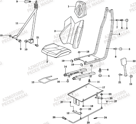 Siege Conducteur MASAI Pieces SSV MASAI_X1000
