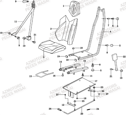 SIEGE CONDUCTEUR pour MASAI X1000