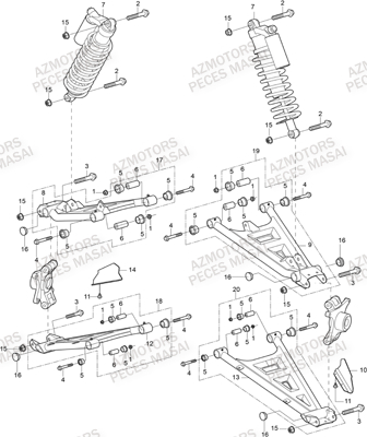 Suspension Arriere MASAI Pieces SSV MASAI_X1000
