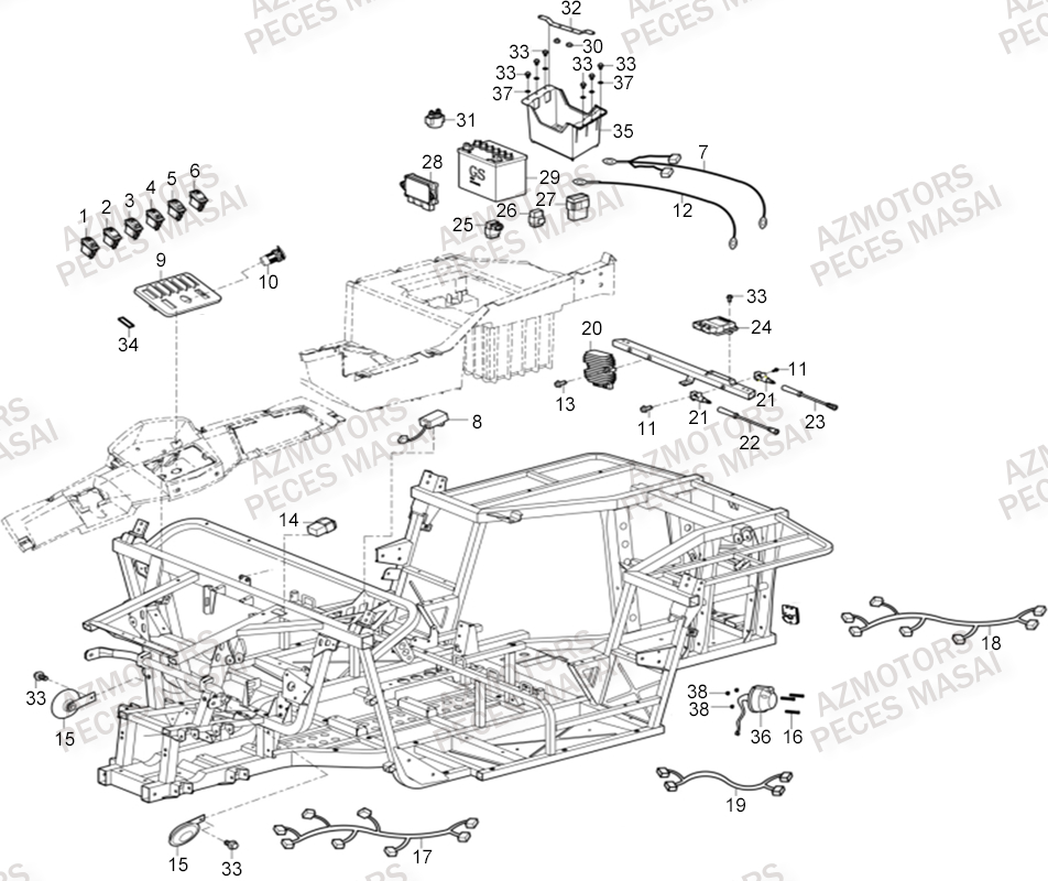 SYSTEME ELECTRIQUE pour MASAI X1000