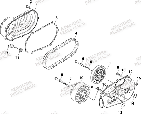 VARIATEUR AZMOTORS MASAI X1000