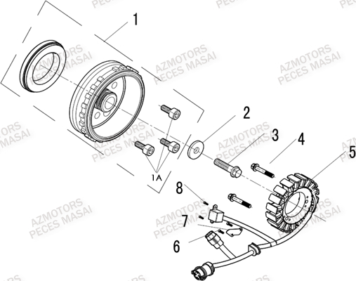 ALTERNATEUR AZMOTORS MASAI X300