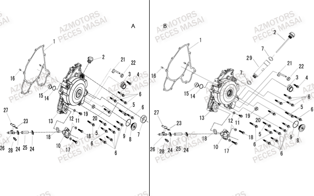 CACHE CARTER GAUCHE AZMOTORS MASAI X300