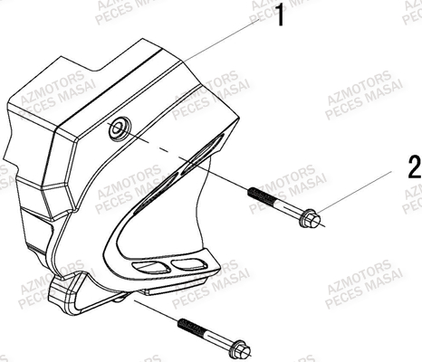 CACHE GAUCHE AZMOTORS MASAI X300