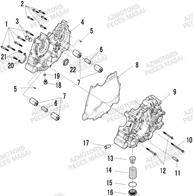 Carter Moteur MASAI Pieces SSV MASAI_X300