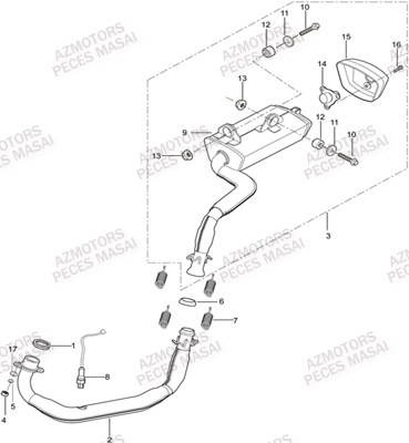 ECHAPPEMENT AZMOTORS MASAI X300