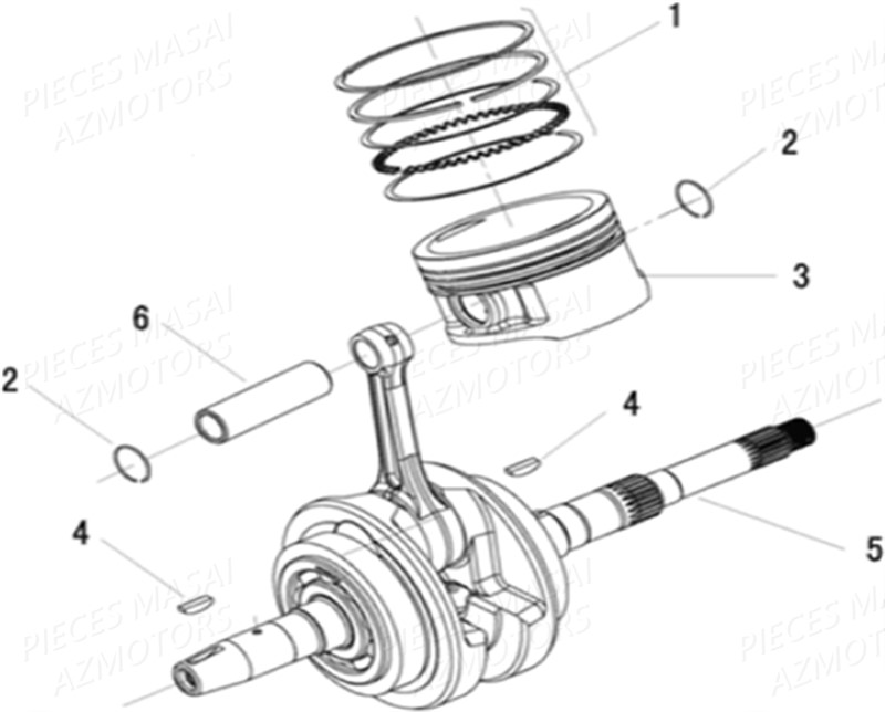 EMBIELLAGE PISTON AZMOTORS MASAI X300