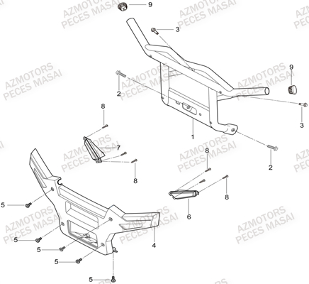 Pare Chocs Avant MASAI Pieces SSV MASAI_X300