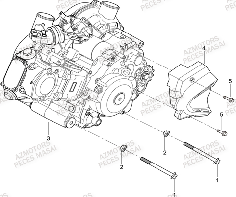 Support Moteur MASAI Pieces SSV MASAI_X300