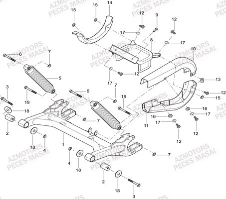 Suspension Arriere MASAI Pieces SSV MASAI_X300