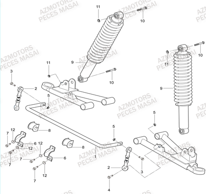 SUSPENSION AVANT pour MASAI X300