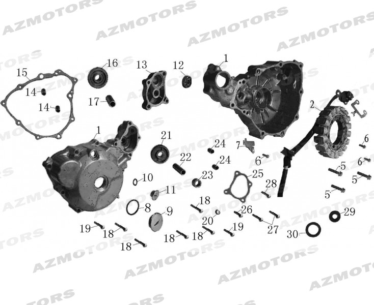 CARTER_ALLUMAGE_STATOR MASH PIECES D ORIGINE MASH ADVENTURE 400 (2015-2016)