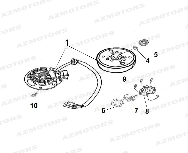 ROTOR STATOR PIPE ADMISSION MASH MASH BIBOP RACE 50 2T 2013 2017