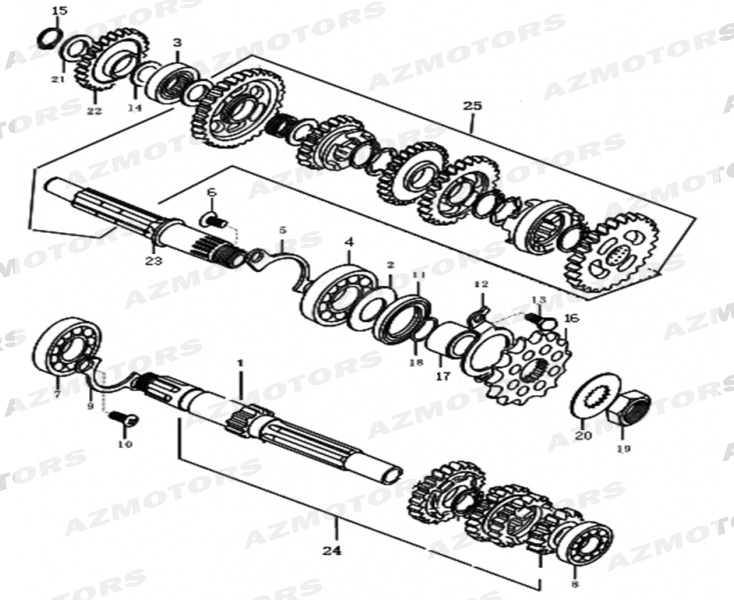 RONDELLE 70/75 (Mash) pour ARBRES PRIMAIRE SECONDAIRE de MASH BLACK SEVEN 125 Euro4 2017 2020