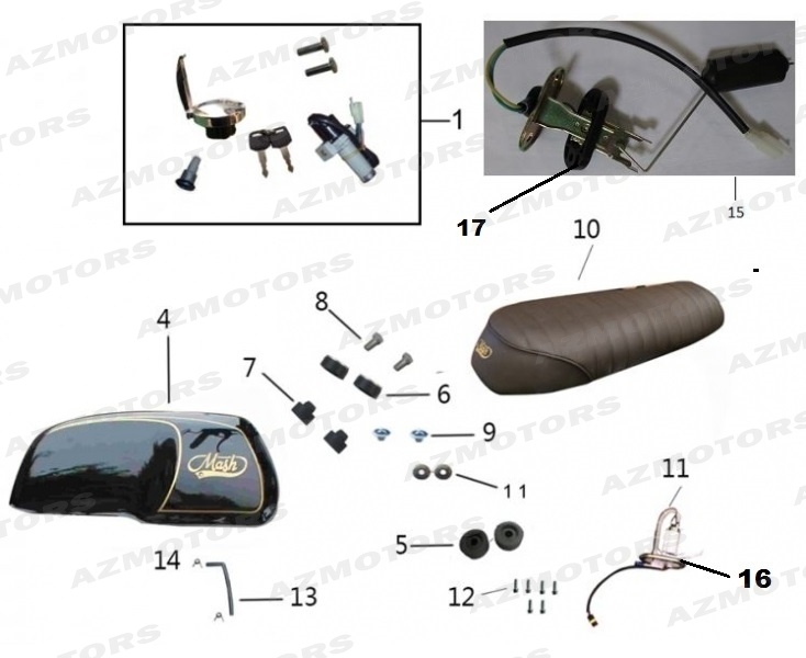 Reservoir Selle Kit Serrure MASH 