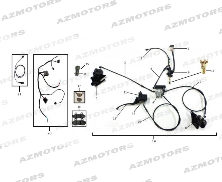 ETRIER AR 2-50 ABS -R- (Mash) pour ENSEMBLE FREIN ABS de MASH BLACK SEVEN 250 Euro4 2017 2020
