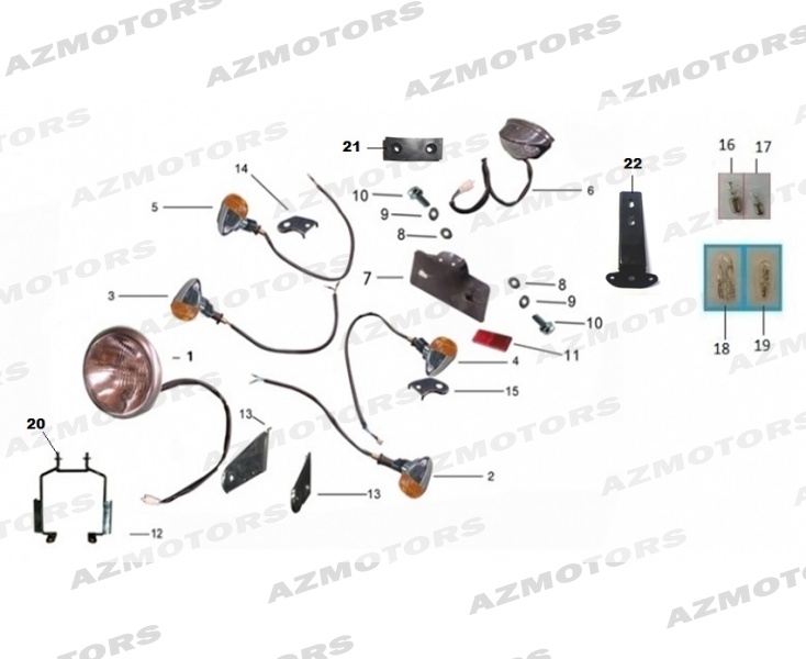 CLIGNOTANT AV DROIT  SCR/CR/2-50 (Mash) pour PHARE FEU CLIGNOTANTS de MASH BLACK SEVEN 250 Euro4 2017 2020