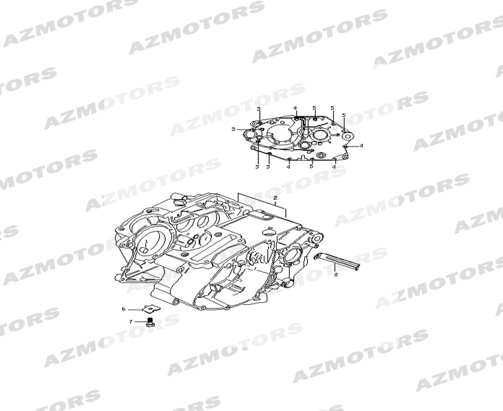 Carter Moteur MASH Pieces MASH BROWN SEVEN 125 Euro4 (2018-2020)