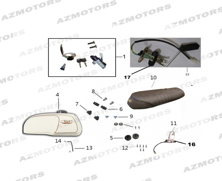 Reservoir Selle Kit Serrure MASH 
