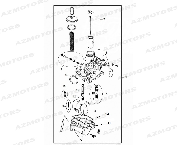 Carburateur MASH Pieces MASH CAFE RACER 125 (2013-2016)
