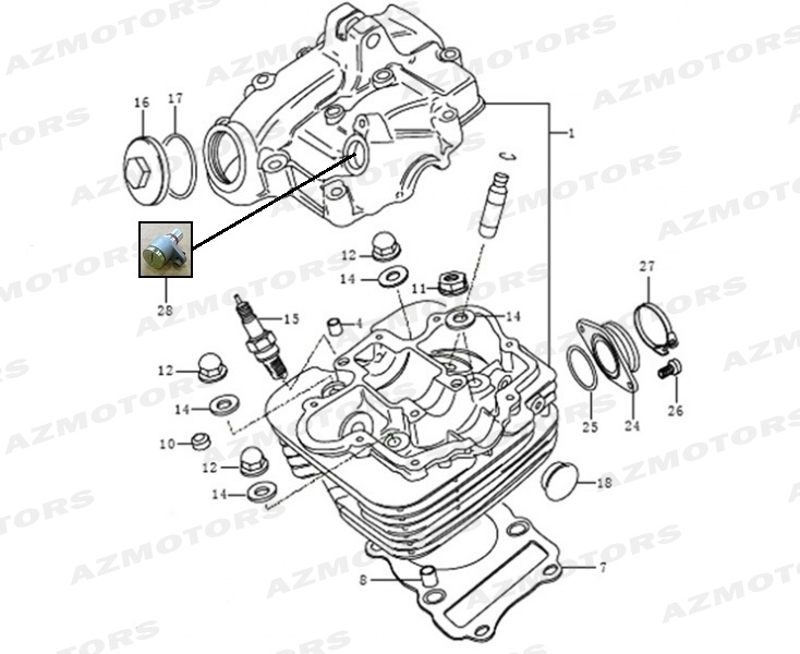 CULASSE pour MASH CAFE RACER 125 2013 2016