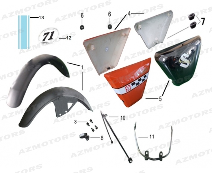 Garde Boue Avant MASH Pieces MASH CAFE RACER 125 (2013-2016)