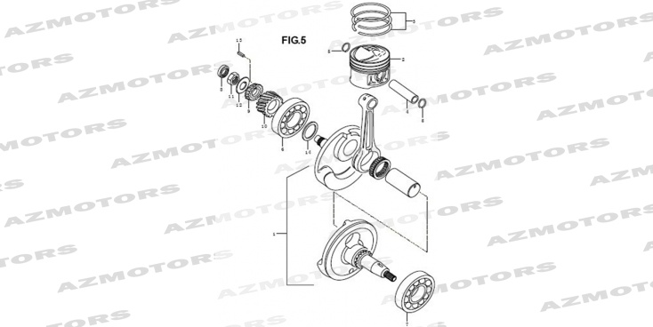 Piston Vilebrequin MASH Pieces MASH CAFE RACER 125 (2013-2016)
