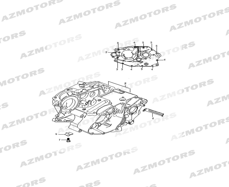 Carter Moteur MASH Pieces MASH CAFE RACER 125 Euro4 (2017-2018)