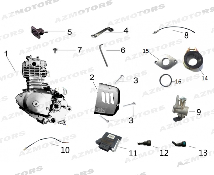 Composants Moteur MASH Pieces MASH CAFE RACER 125 Euro4 (2017-2018)