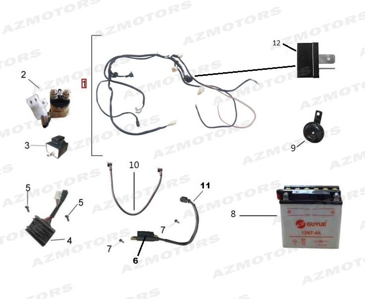 Composant Electrique MASH Pieces MASH CAFE RACER 125 Euro4 (2017-2018)