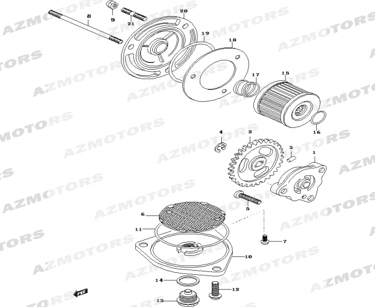 Filtre A Huile MASH Pieces MASH CAFE RACER 125 Euro4 (2017-2018)