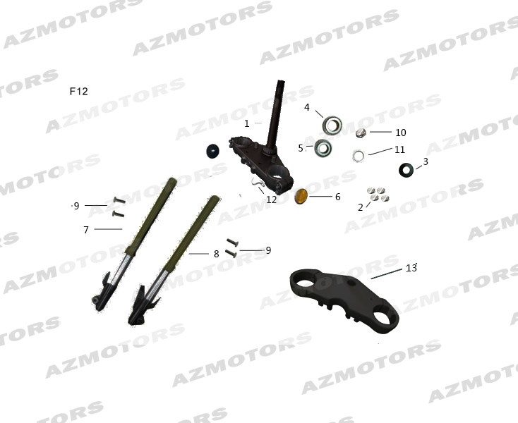 Fourche Colonne MASH Pieces MASH CAFE RACER 125 Euro4 (2017-2018)