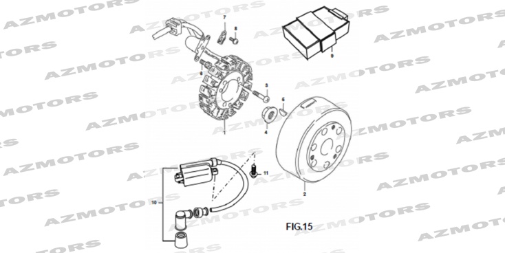 Rotor Stator Bobine Cdi MASH Pieces MASH CAFE RACER 250 (2015-2016)