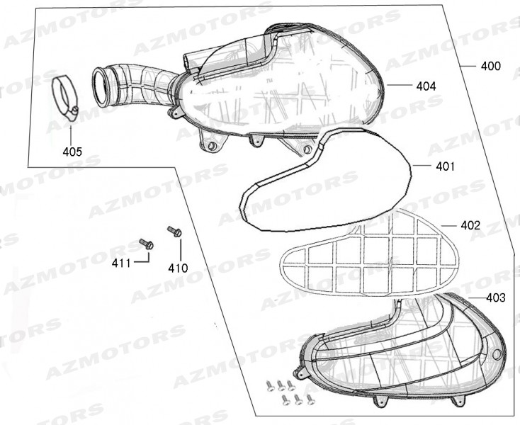 Boite Filtre A Air MASH Pieces MASH CITY 4T 50 (2016-2017)