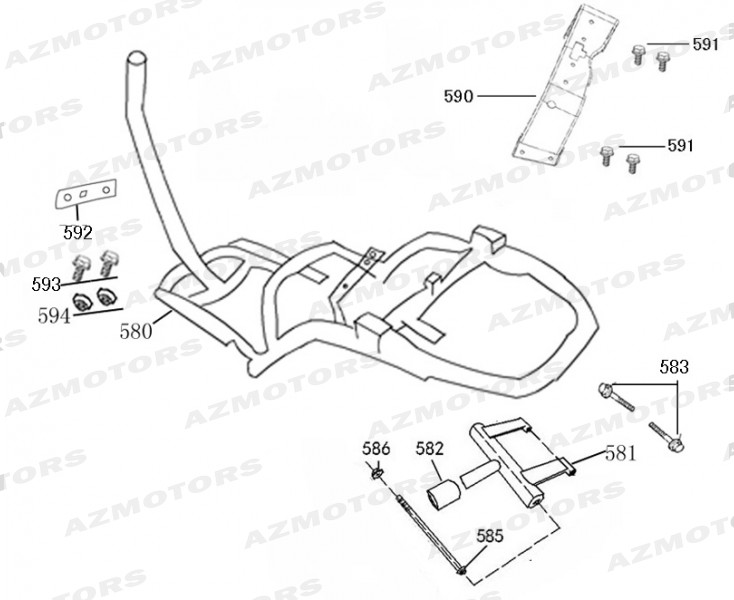 ECROU M6 CITY50/125 (Mash) pour CADRE de MASH CITY 50 4T Euro4 2017 2020