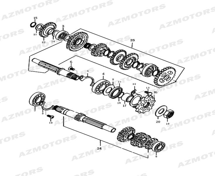 RONDELLE 70/75 (Mash) pour ARBRE PRIMAIRE SECONDAIRE de MASH DIRT TRACK 125 2018