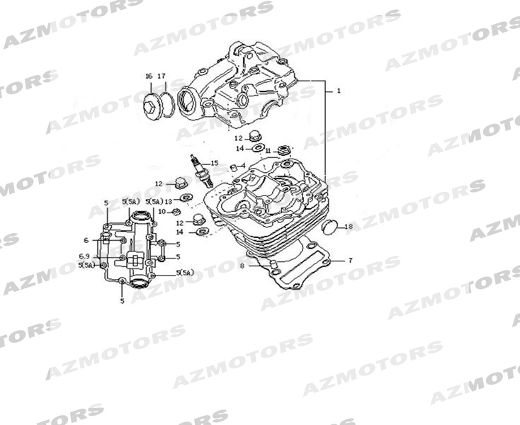 CULASSE BOUGIE pour MASH DIRT TRACK 125 2018